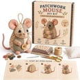 thumbnail image 2 of Aqestyerly Patchwork Mouse Diy Kit Cute Mouse Ornament with Floral Fabric Stuffing Buttons Handmade Sewing Set for Adults Beginners, 2 of 5
