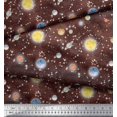 thumbnail image 3 of Soimoi Velvet Fabric Planet & Sun Galaxy Print Fabric by Yard 58 Inch Wide, 3 of 3