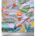 thumbnail image 1 of Soimoi Rayon Fabric Leaves & Floral Artistic Print Fabric by The Yard 42 Inch Wide, 1 of 5