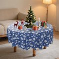 thumbnail image 4 of Nappe Ronde de Noël 83,86” Nappe Ronde Jetable de Noël Imperméable Cadeaux de Noël pour la Famille, 4 of 6