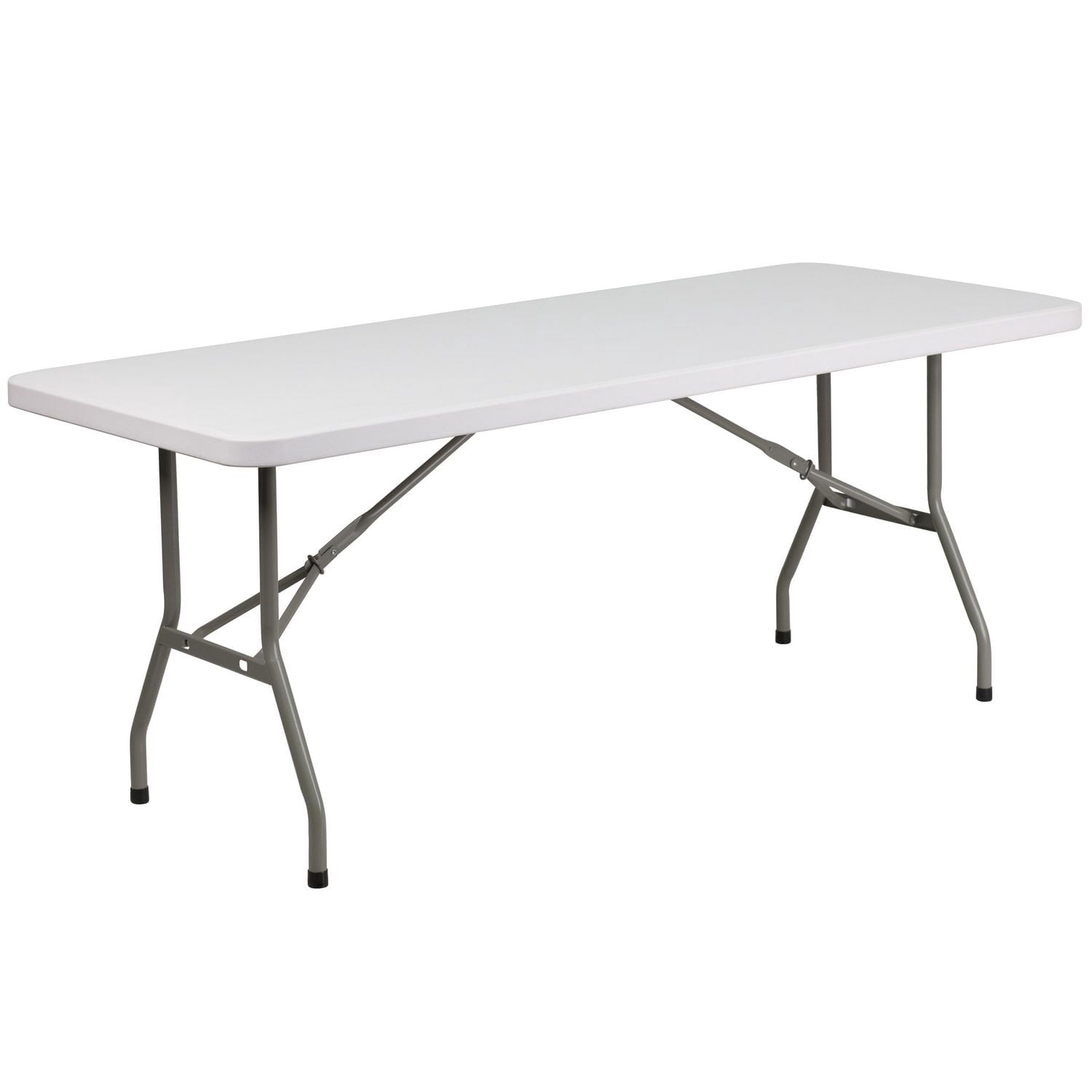 30''W x 72''L Granite White Plastic Folding Table