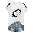 thumbnail image 3 of TINZ T-Shirt Imprimé Amusant de Saison de Football pour Femmes T-Shirt à Manches Longues pour Femmes Cold Gear Chemise à Rayures à Manches Longues pour Femmes T-Shirt pour Femmes à Manches Courtes, 3 of 3
