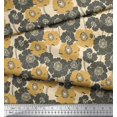thumbnail image 2 of Soimoi Rayon Fabric Artistic Flower Decor Fabric Printed Yard 56 Inch Wide, 2 of 3