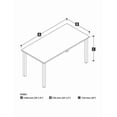 thumbnail image 2 of Bestar 30" X 60" Table with Square Metal Legs, 2 of 2