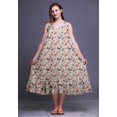 thumbnail image 3 of Bimba Gris Pâle8 Insecte Insecte Imprimé Coton Chemises de Nuit pour Femmes Robe Sans Manches Vêtement de Nuit Robe Maxi XX-Grand, 3 of 6