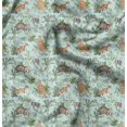 thumbnail image 1 of Soimoi Green Modal Satin Fabric Animals Jungle Printed Craft Fabric by the Yard 42 Inch Wide, 1 of 6