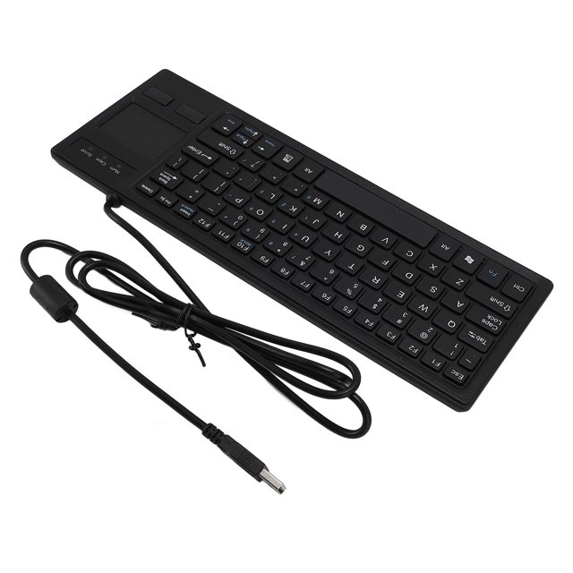 Wired Touch Keyboard, Portable Plug and Play Ergonomic Mechanical USB Keyboard for Notebook