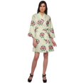 thumbnail image 2 of Moomaya Short Robe For Women Plus Size Printed Cotton Robe Lightweight Nightwear, 2 of 5