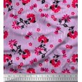 thumbnail image 1 of Soimoi Poly Georgette Fabric Leaves & Floral Artistic Print Fabric by Yard 42 Inch Wide, 1 of 4