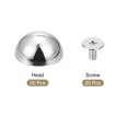 thumbnail image 3 of Unique Bargains 15x7.5mm Screw Back Rivets Hollow Round Head Leather Studs Silver Tone 20 Pack, 3 of 5