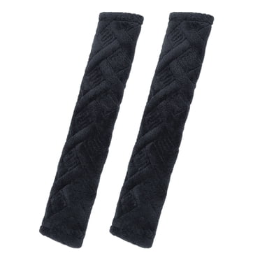 Unique Bargains 2 Pcs Plush Red Car Shoulder Seatbelt Pad Covers