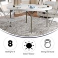 thumbnail image 2 of Table pliante en plastique blanc granite ronde de 60 po, 2 of 9