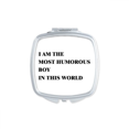 thumbnail image 1 of I Am The Humorous Boy Square Mirror Portable Compact Pocket Makeup Double Sided Glass, 1 of 3