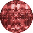 thumbnail image 1 of Ahgly Company Tapis d'Intérieur Ronds Transitionnels Lavables à la Machine, Rouge Pamplemousse, 3 Pieds Rond, 1 of 7