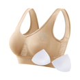 thumbnail image 2 of Women's Rhinestone Sports Bra - Hollow Back Design w/ Wide Strap Support | Anti-Sagging Wireless Bra for Workouts & Mature Figures, 2 of 4