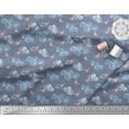 thumbnail image 2 of Soimoi Rayon Fabric Clouds & Bullfinch Bird Decor Fabric Printed Yard 42 Inch Wide, 2 of 3
