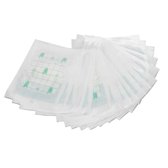 PU Film Wound Dressing, 20pcs adhesive wound dressing set with waterproof and breathable PU material. Each dressing measures approximately 6 x 7cm and features a thickened imbibition pad for quick liquid absorption. Ideal for first aid, baby navel care, and travel, with individual packaging for hygiene and convenience.