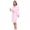 thumbnail image 3 of Women’s Waffle Weave Robe Ladies Hooded Bathrobe 100% Terry Cotton Spa Robes Pink XXL, 3 of 8