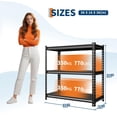 thumbnail image 4 of Kojooin Shelving Unit - Heavy-Duty Adjustable Steel Utility Storage Rack with Metal Shelves, 770 Lbs/Shelf Capacity, Ideal for Garage, Warehouse, Pantry & Basement, 4 of 6