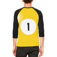 thumbnail image 2 of Costume de Billard d'Halloween pour Piscine, T-Shirt Raglan pour Hommes, 2 of 2
