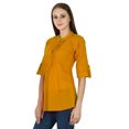 thumbnail image 2 of Robe Haut Boho Unie Tenue Décontractée Tunique Vêtements pour Femmes Coton Robe d'Été, 2 of 4