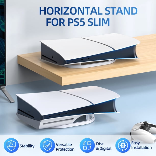 Horizontal stand for PS5 Slim disc and digital edition console