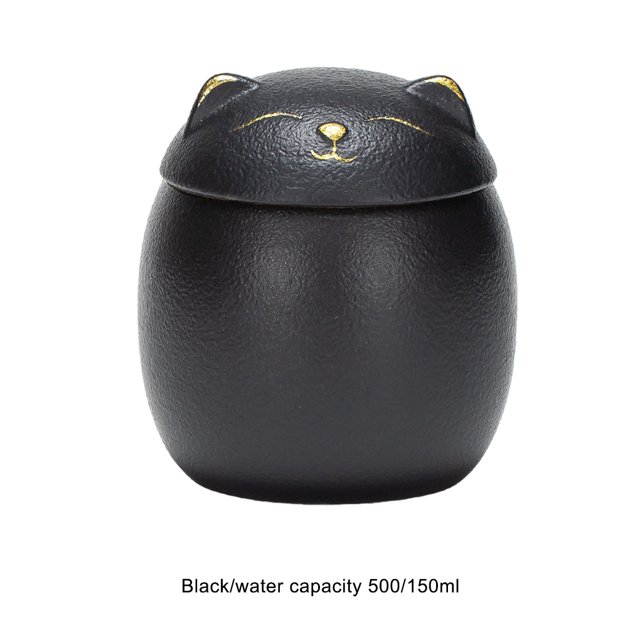 Baohd Cat Lover S Storage Jar Cute Large Capacity Portable Moisture-proof Sturdy And Durable Ceramics pink 150ml 1Set