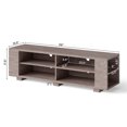 thumbnail image 4 of Costway 59" Wood TV Stand Console Storage Entertainment Media Center with Shelf Grey, 4 of 9