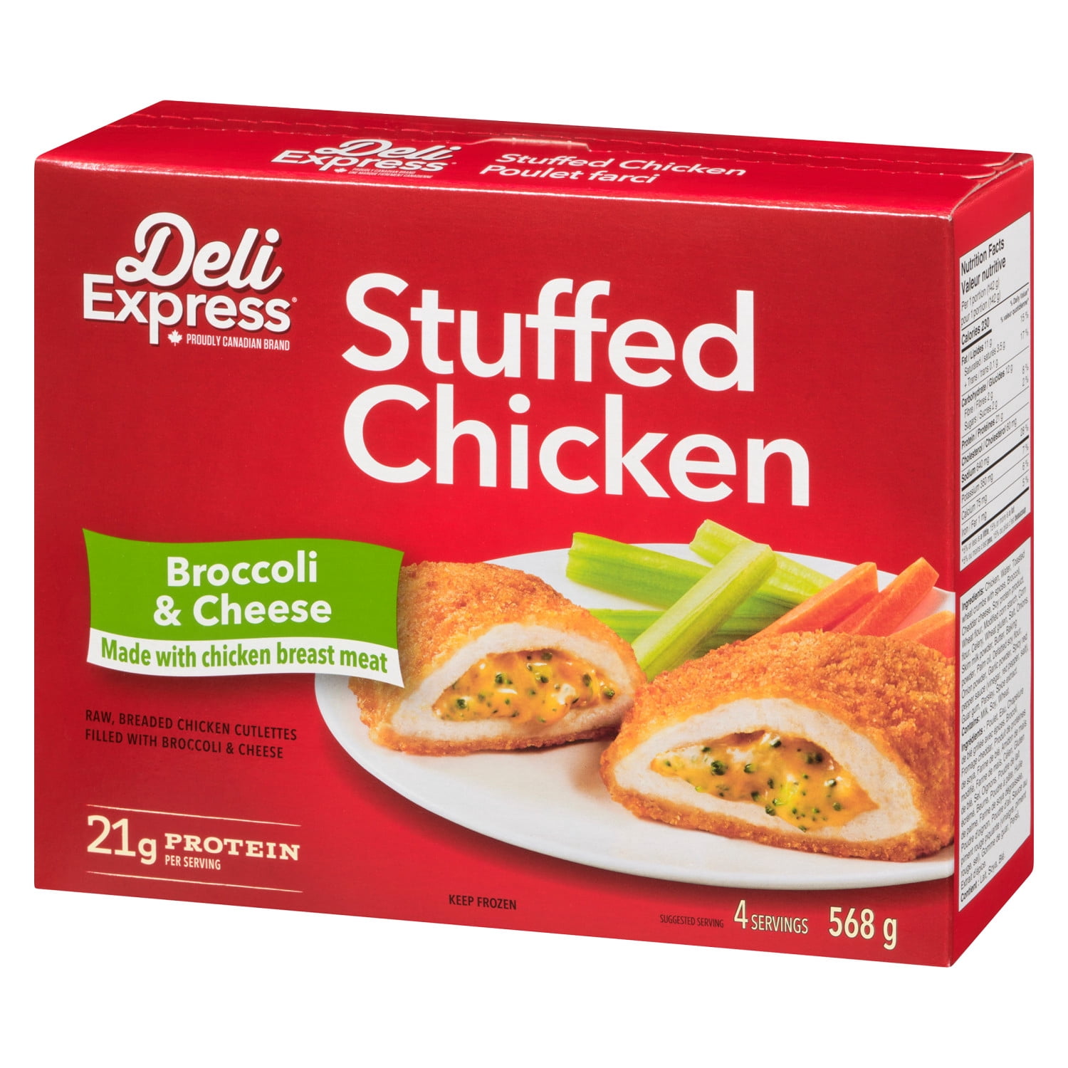 Poulet farci au brocoli et au fromage Deli Express 568g