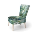 thumbnail image 3 of Designart "Ferns love expression IV" Green Ferns - Flower Upholstered Accent Chair - Modern Arm Chair For Bedroom, 3 of 7