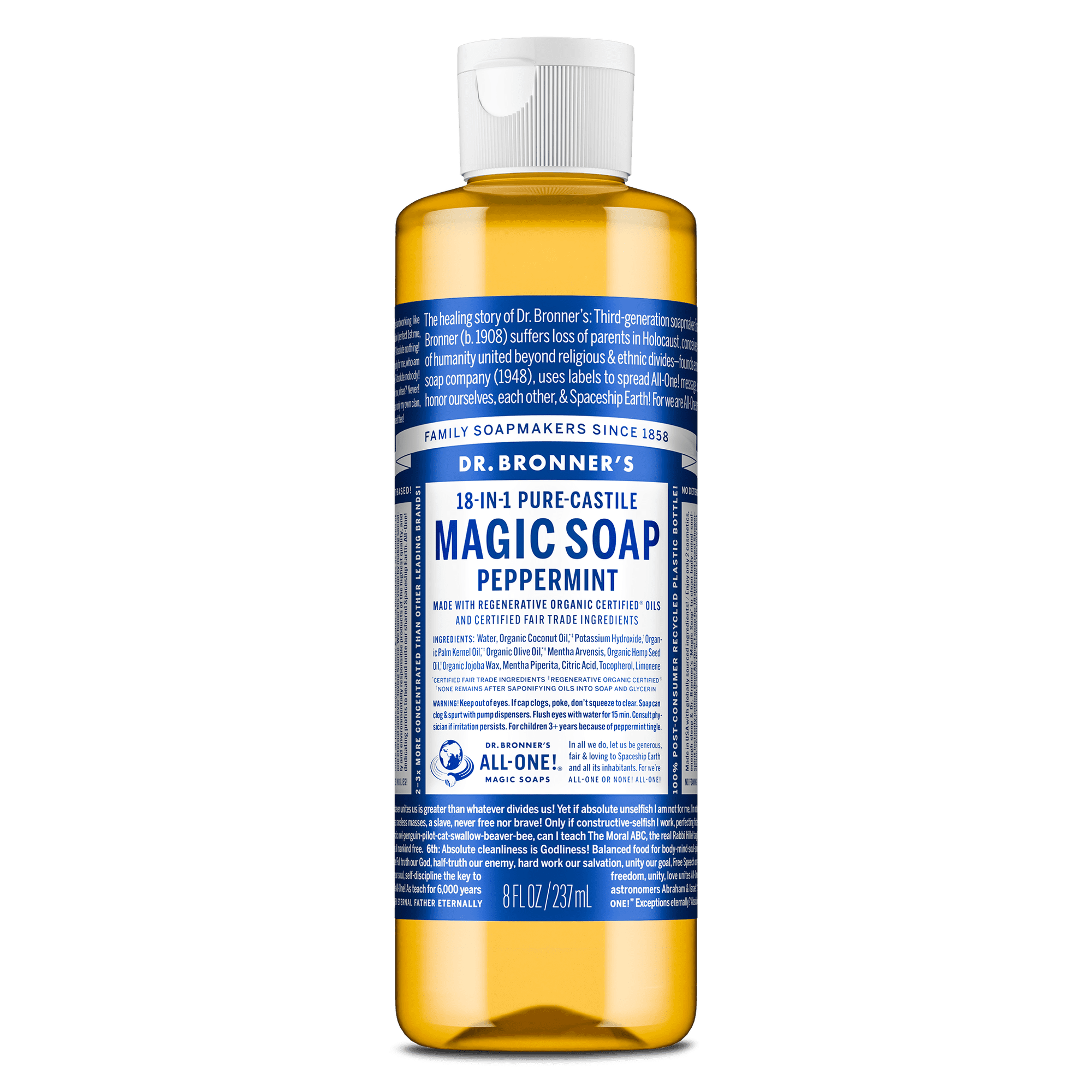 Dr. Bronner's Magic Soap Organic Peppermint Oil Soap 237mL