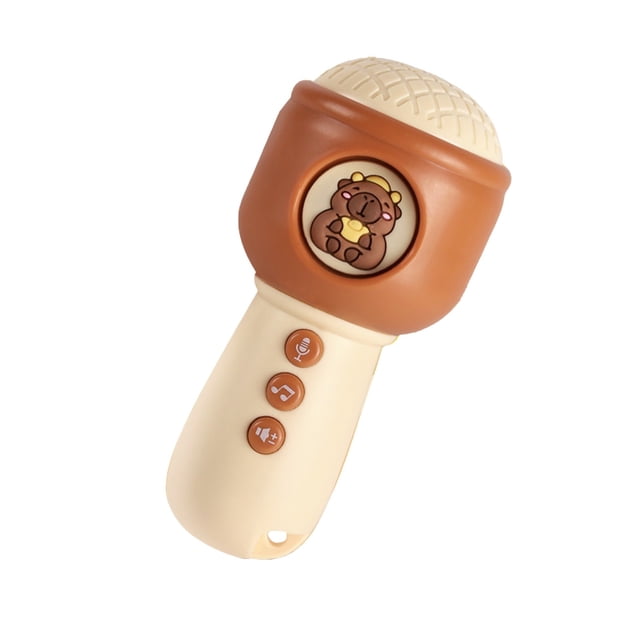 Fesfesfes Creatives Kids Fun Microphone Horn Multifunctional Recordable Microphone Educational Toy Small Pendant for Children Interactive Voice Play Develops Expression Skills