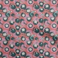 thumbnail image 1 of oneOone Cotton Flex Orange Fabric Asian Japanese Koi Fish with Abstract Flower Dress Material Fabric Print Fabric by The Yard 40 Inch Wide, 1 of 4