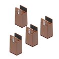 thumbnail image 2 of 4Pack Bed and furnishing Risers W/ Screw Clamp Adjustable Screw Clamp Leg Risers H 10cm Brown 10-37mm, 2 of 8