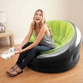 thumbnail image 2 of Intex Empire Lime Green Inflatable Blow Up Lounge Dorm Camping Chair & Air Pump, 2 of 11