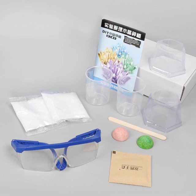 Crystal Growing Experiment Science Kit for tools Crystal Kids Conduct Crystals Green