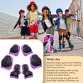 thumbnail image 1 of Maoww 6 Pcs Genouillères Anti-Collision Mousse Polyester Coque Rigide Protège-Poignets Patins à Roulettes Cyclisme Skateboard Trottinette Violet, 1 of 6