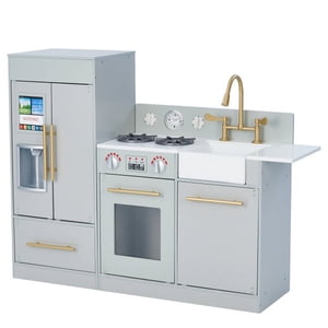 Teamson Kids Jouer à la cuisine Roleplay Jouet Petit Chef Charlotte Moderne Silver Grey / or