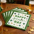 thumbnail image 1 of PEONAVET 24-pack St. Patrick's Day Napkins Green Shamrocks Paper Napkins - Disposable St. Patrick's Day Shamrocks Napkins Perfects for Irish-themed Parties, 1 of 6
