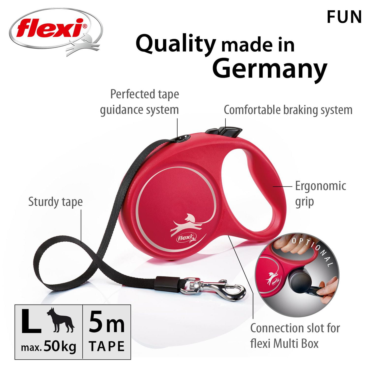 Flexi FUN Large 5m Tape Retractable Dog Leash