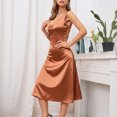 thumbnail image 4 of Robe Sans Manches pour Femmes Mode Femmes Décontractée Solide Ample Aguichant Col en V Sans Manches Longue Robe Robe pour Femmes Décontractée Aguichant Robe Aguichant pour Femmes Robe Décontractée pour Femmes Aguichant, 4 of 7