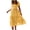 Yellow, variant on RKSTN Dresses for Women 2023 Floral Summer Short Dress Square Neck Short Sleeve Tiered Ruffle Boho Swing Dresses