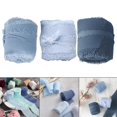 thumbnail image 4 of 3x Fringe Chiffon Silk Ribbon 2" x 5yd for Wedding Invitations Decorations Blue Blue Series, 4 of 8