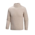 thumbnail image 1 of fatyb Chandail pour Hommes à Col Roulé Décontracté Tricoté Extensible à Manches Longues Hauts Chauds d'Automne Hiver pour Hommes, 1 of 5