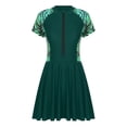 thumbnail image 1 of Haitryli Women Plus Size One Piece Swimsuit Short Sleeve Rash Guard Swimming Dress Modest Beach Bathing Suit Green 4XL, 1 of 7