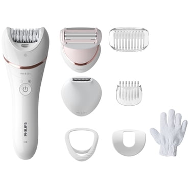 Philips Epilator Series 8000 Wet & Dry epilator, 8 accessories, BRE720
