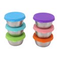 thumbnail image 2 of Contenant en Acier Inoxydable pour Vinaigrette, Petits Contenants à Condiments en Silicone 304 pour l'École, 2 of 8