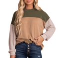 thumbnail image 1 of Bmisegm Femmes Col Montant Manches Longues Sweat-Shirt Décontracté à Fermeture Éclair Vert TTG, 1 of 3