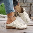 thumbnail image 2 of RKSTN Platform Clogs for Women Mules Shoes Pu Slip on Clog Closed Toe Slight Heel Comfortable Mules Spring Summer Slippers, 2 of 8