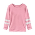 thumbnail image 1 of WEIYLL T-Shirts Graphiques pour Filles Manches Longues Poignets Col Ras du Cou Patchwork Chauds Doux Hauts de Sport pour 3-4 Ans, 1 of 5
